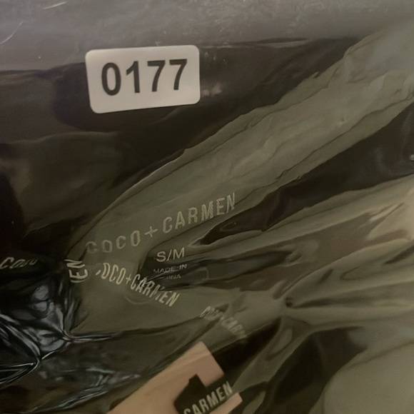 Coco + Carmen Embroidered floral crochet bell Sleeve Top Black Whimsigoth S/M - Picture 4 of 4